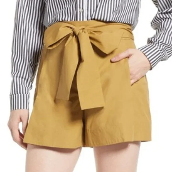 J. Crew women 16 cotton poplin tie waist shorts - Picture 1 of 4
